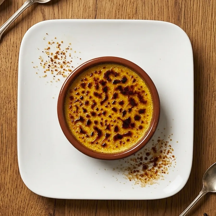 Crème brûlée — dessert maison de Pizza Nova à Bezons