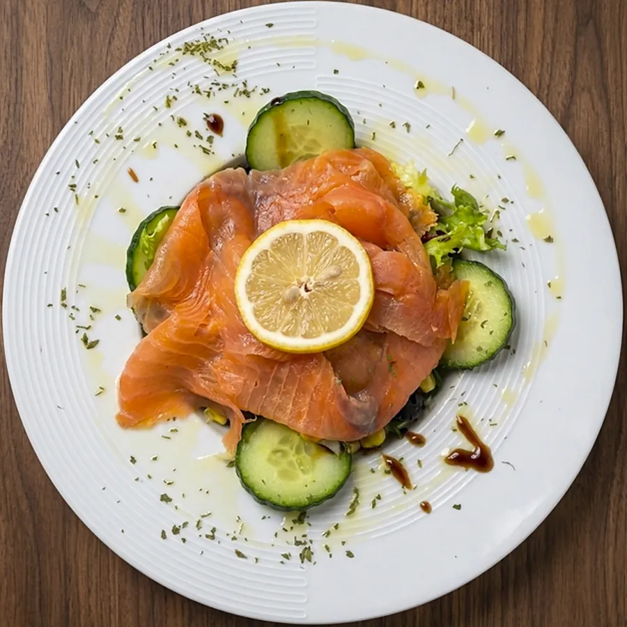 Salade de saumon fumé — entrée de Pizza Nova à Bezons