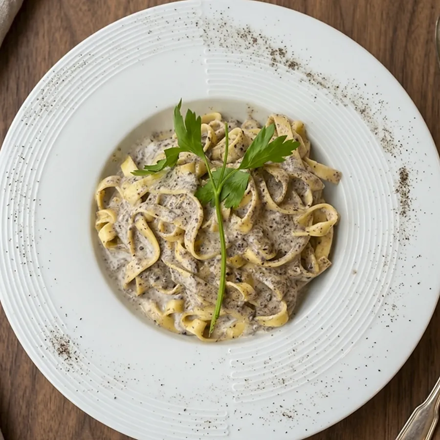 Tagliatelle al tartufo — pâtes fraîches maison de Pizza Nova à Bezons